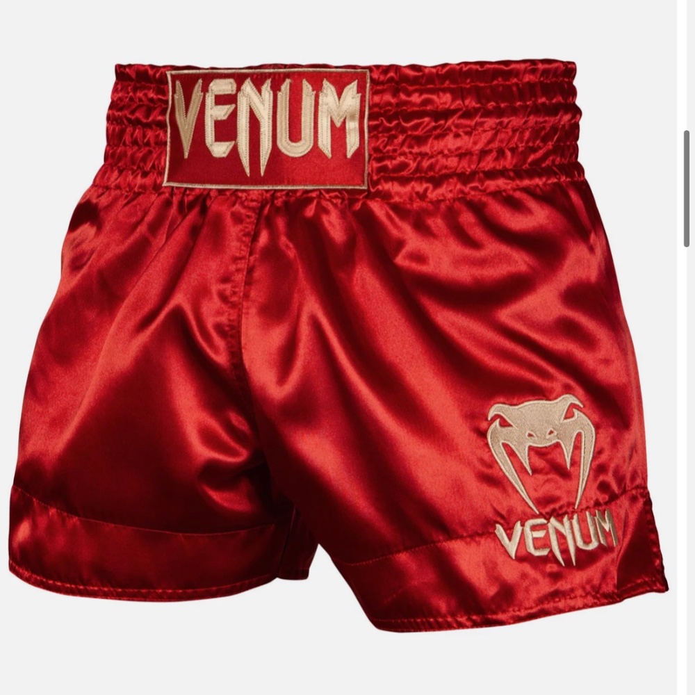 NWT Venum red gold Muay Thai shorts